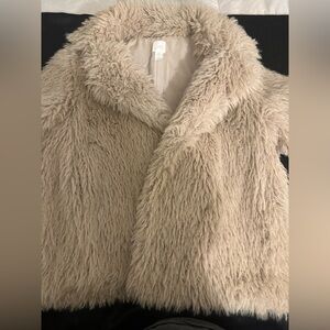 H&M Faux Fur Coat Size M